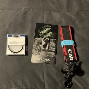 Camera Accessories (UV Lens, Strap, Lens Cap Holder)